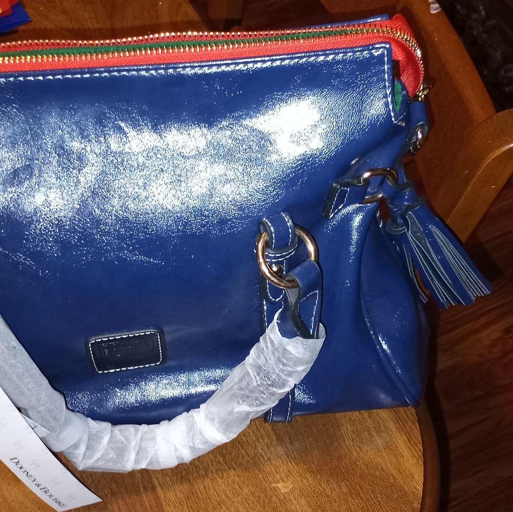Navy blue Donney & Bourke leather purse